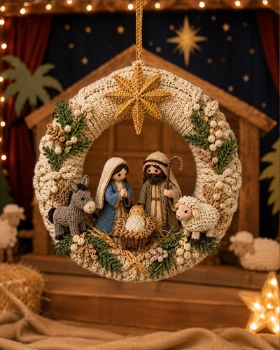 Heilige familie krippenkranz - familie,