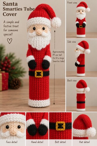 Santa smarties schlauchhülle - santa,