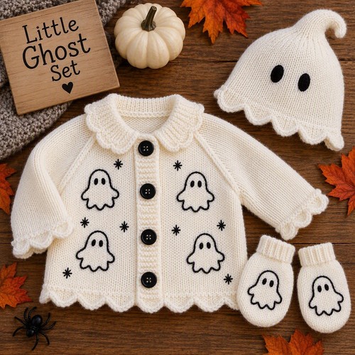 Geist baby strickjacke mütze - geist,