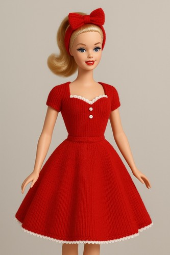 Barbie strickanleitung 50er - barbie,