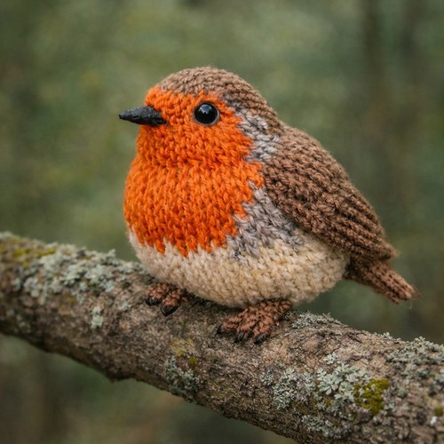 Rotkehlchen vogel strickmuster - rotkehlchen,